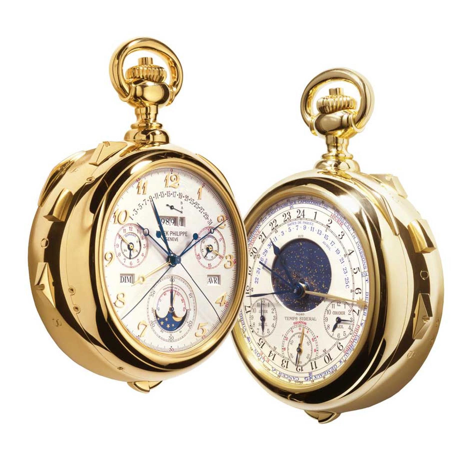 Calibre 89 by Patek Philippe was created to celebrate the brand's 150th anniversary in 1989. Packed with 33 complications, it is the world's most complicated pocket watch.