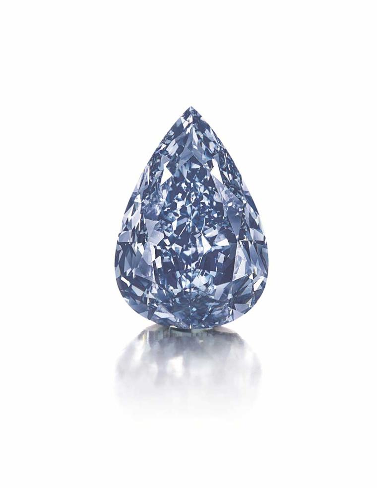 Weighing in at 13.22ct, the flawless, Fancy Vivid Winston Blue diamond fetched a staggering $1.79m per carat.