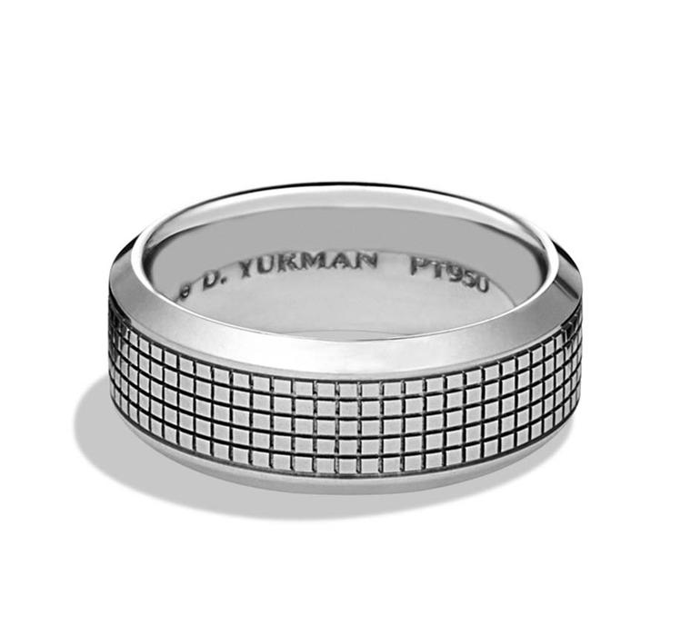 Jewellery for him: platinum wedding bands have a handsome patina that only improves with age