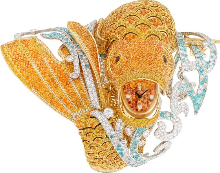 Van Cleef & Arpels watches: a fabulously fancy fish emboldened with coloured gemstones