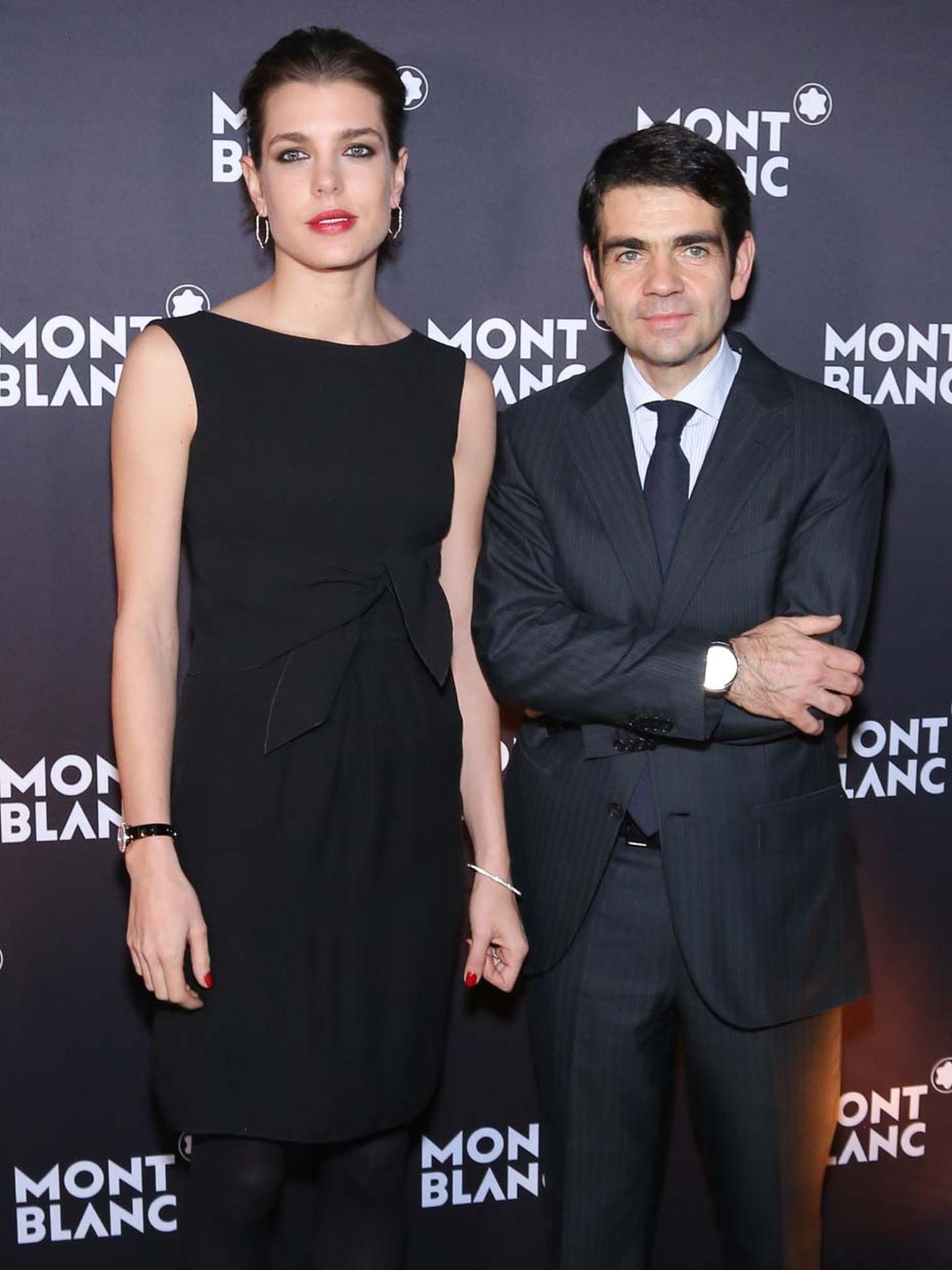 Charlotte Casiraghi with Montblanc CEO Jerôme Lambert at the SIHH watch salon.