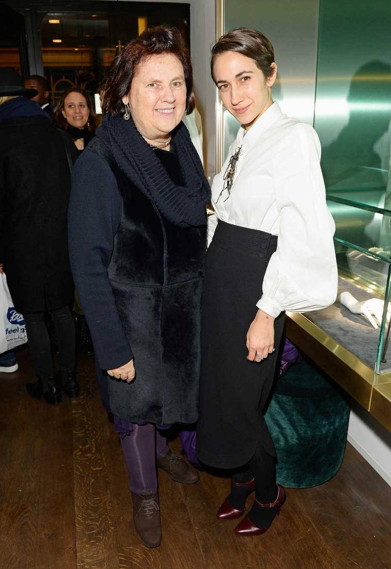 Delfina Delettrez pictured with Suzy Menkes at the opening of her new London boutique.