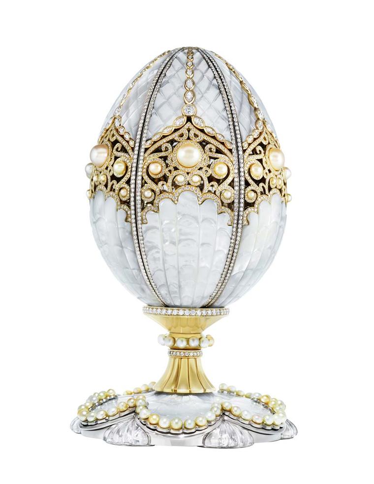 The first Imperial Fabergé Egg created in almost a century is unveiled at the DJWE
