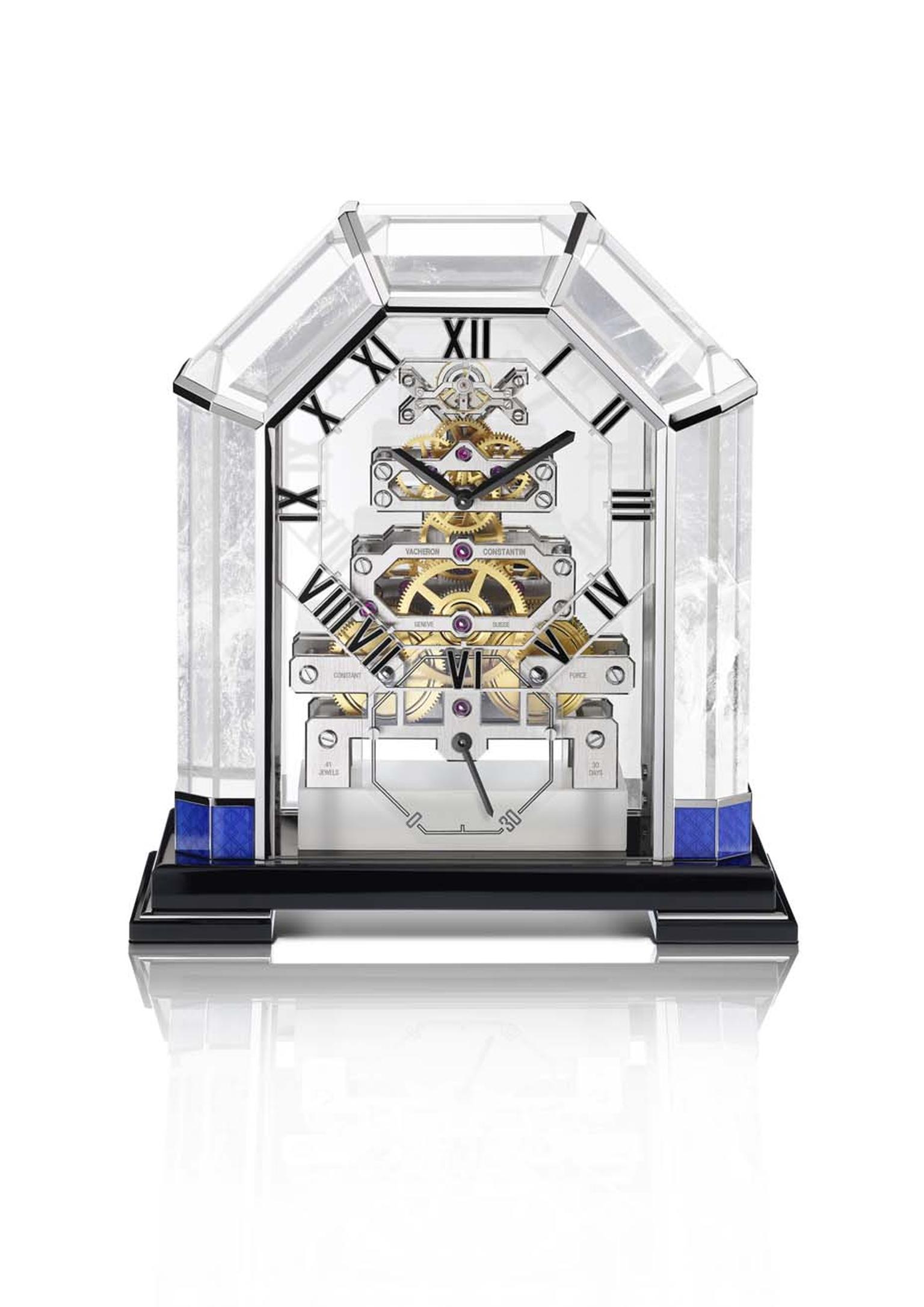 the Arca, a unique and beautifully crafted clock made from rock crystal. It offers a clear view of the open-worked, manual-winding calibre 9260. Built around seven hand-bevelled bridges, the exceptional power reserve of 30 days means that the clock will o