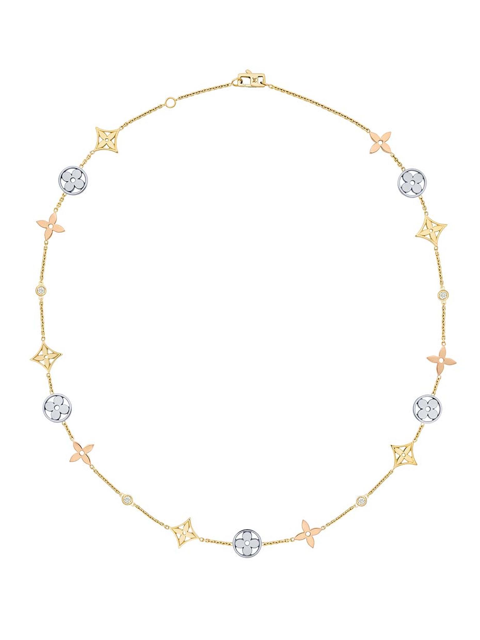 Monogram Idylle gold and diamond necklace, Louis Vuitton