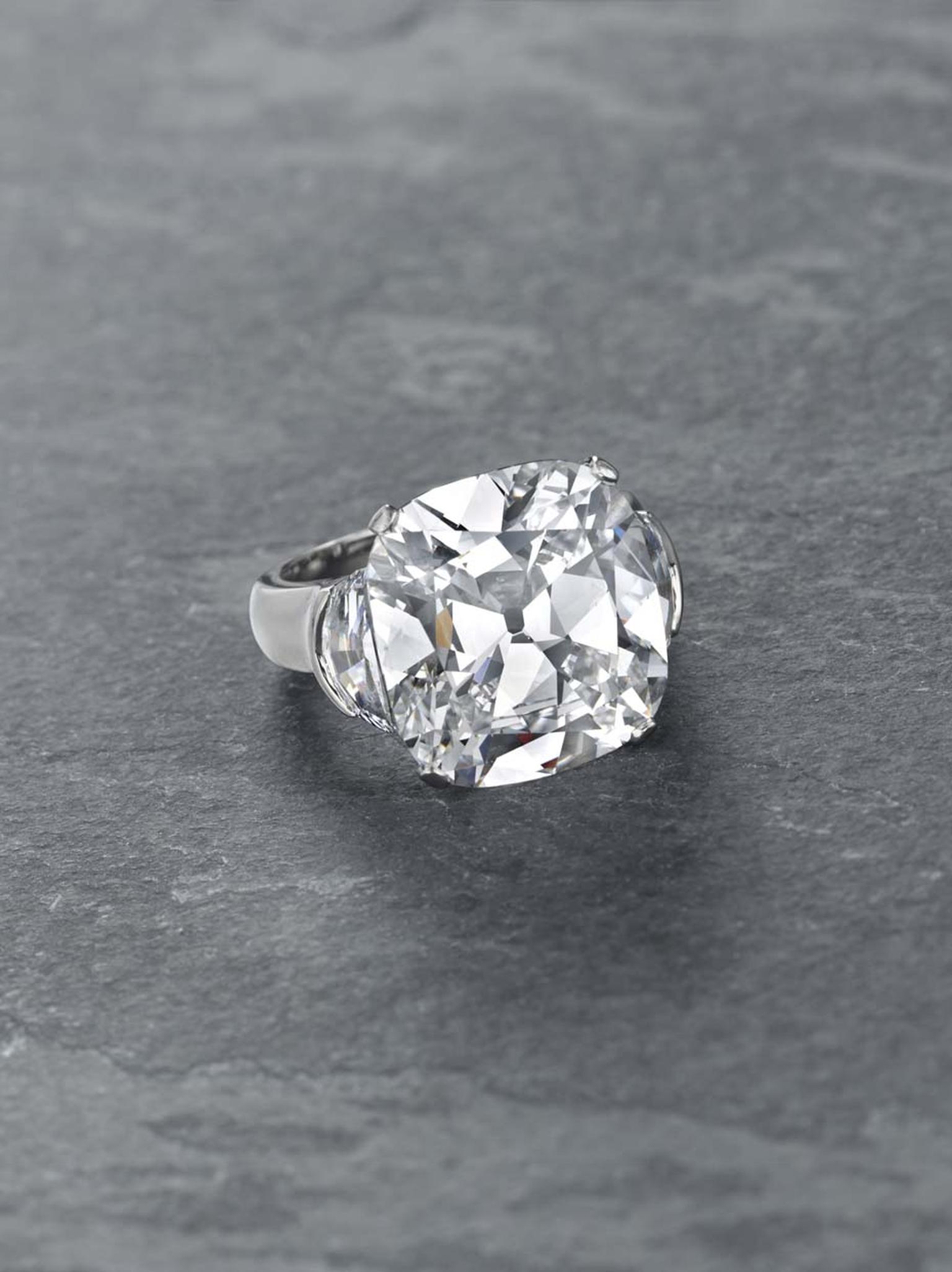 A number of Graff jewels make up the 300 lots at Christie's Magnificent Jewels auction in New York, including this cushion-cut D color, potentially flawless diamond of 11.03 carats, with an estimated value of up to $1 million.