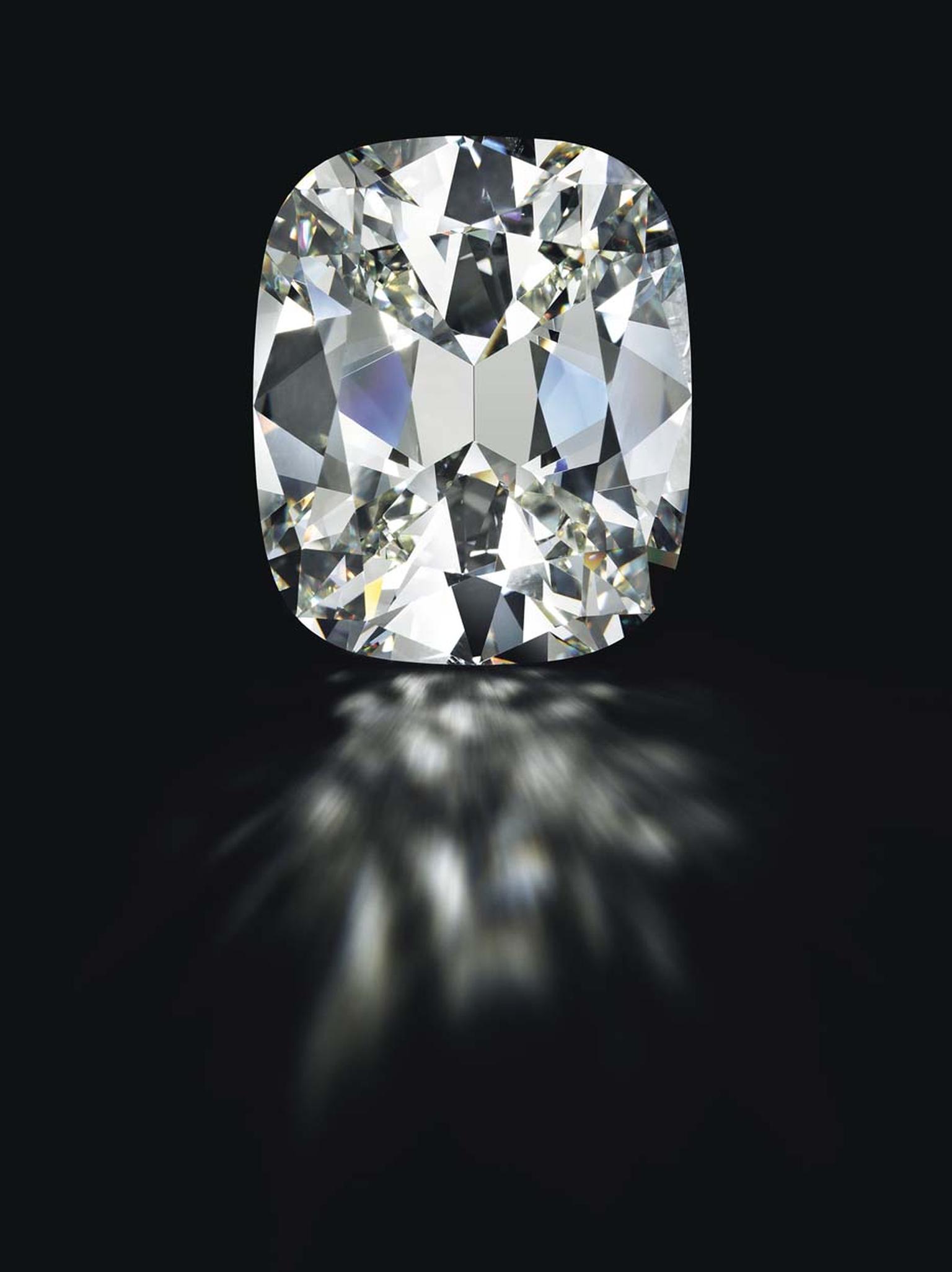 Another top lot at the Magnificent Jewels auction at Christie's New York on 14 April is this cushion-shaped 80.73ct diamond, with an estimate of $4-5 million.