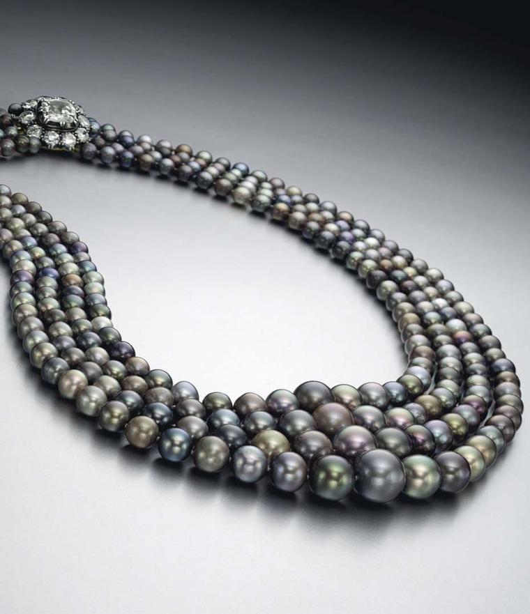 This four-strand natural saltwater pearl necklace set a new world record when it sold for just over $5 million at Christie's New York in 2015