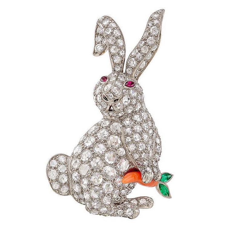 Easter jewellery: ruby-eyed rabbits and bejewelled bunnies