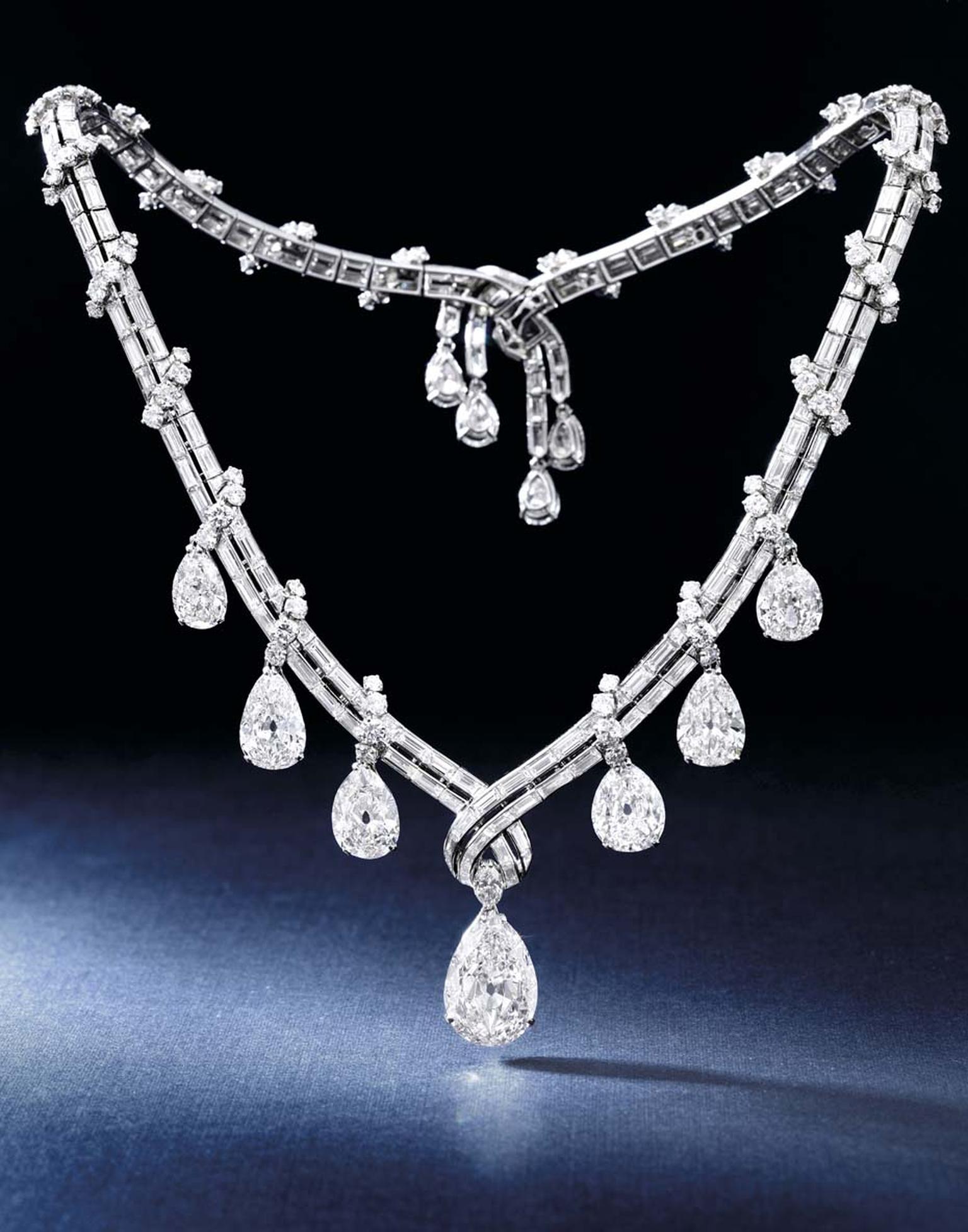 Bulgari jewellery diamond necklace, dating back to the 1950s, will go under the hammer at Sotheby’s Hong Kong Magnificent Jewels and Jadeite spring sale on 6 April.