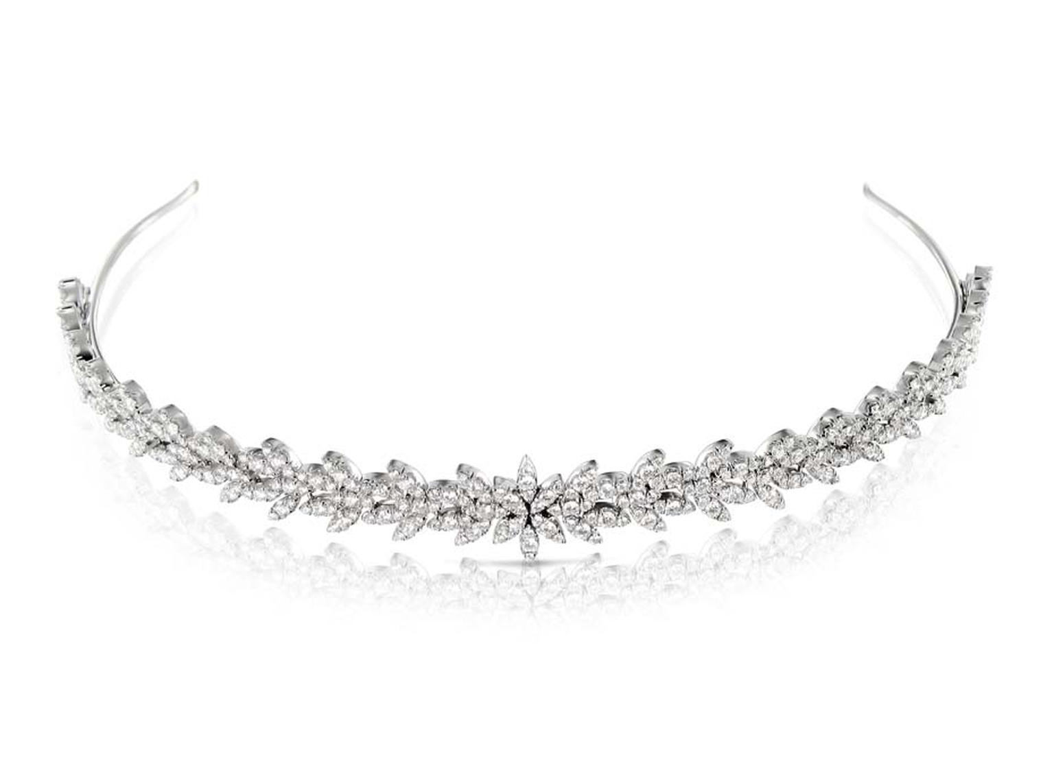 Pasquale Bruni's Ghirlanda diamond-set white gold tiara.