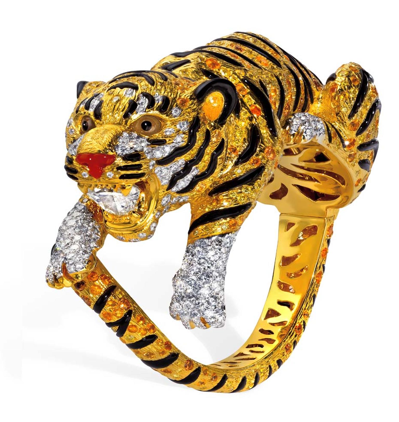 Anna Hu's imperial Tiger bangle.