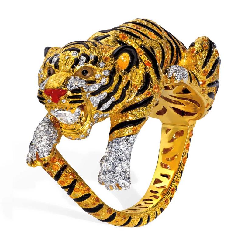 Anna Hu's imperial Tiger bangle.