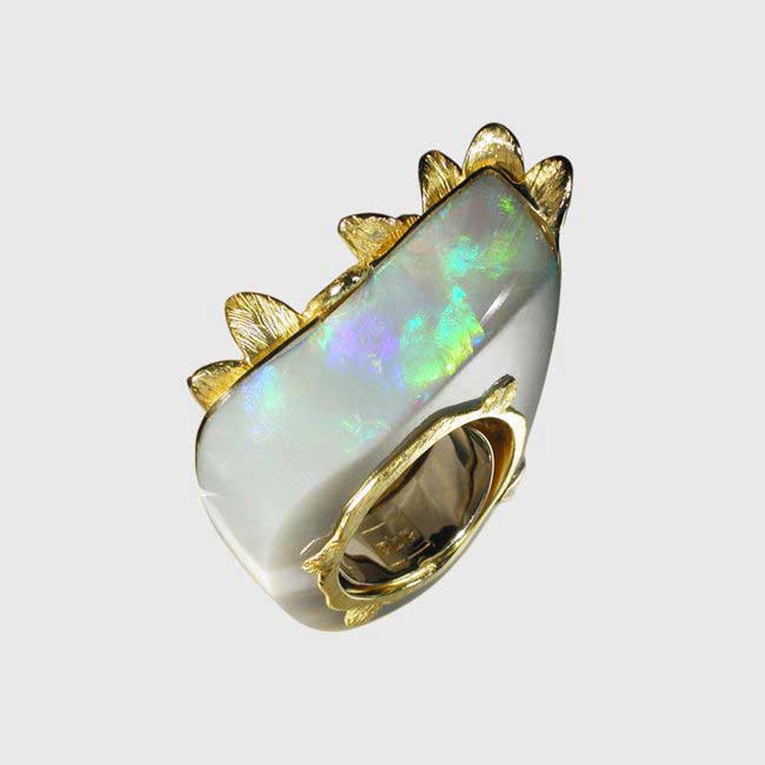 AQA Coober Pedy opal ring.
