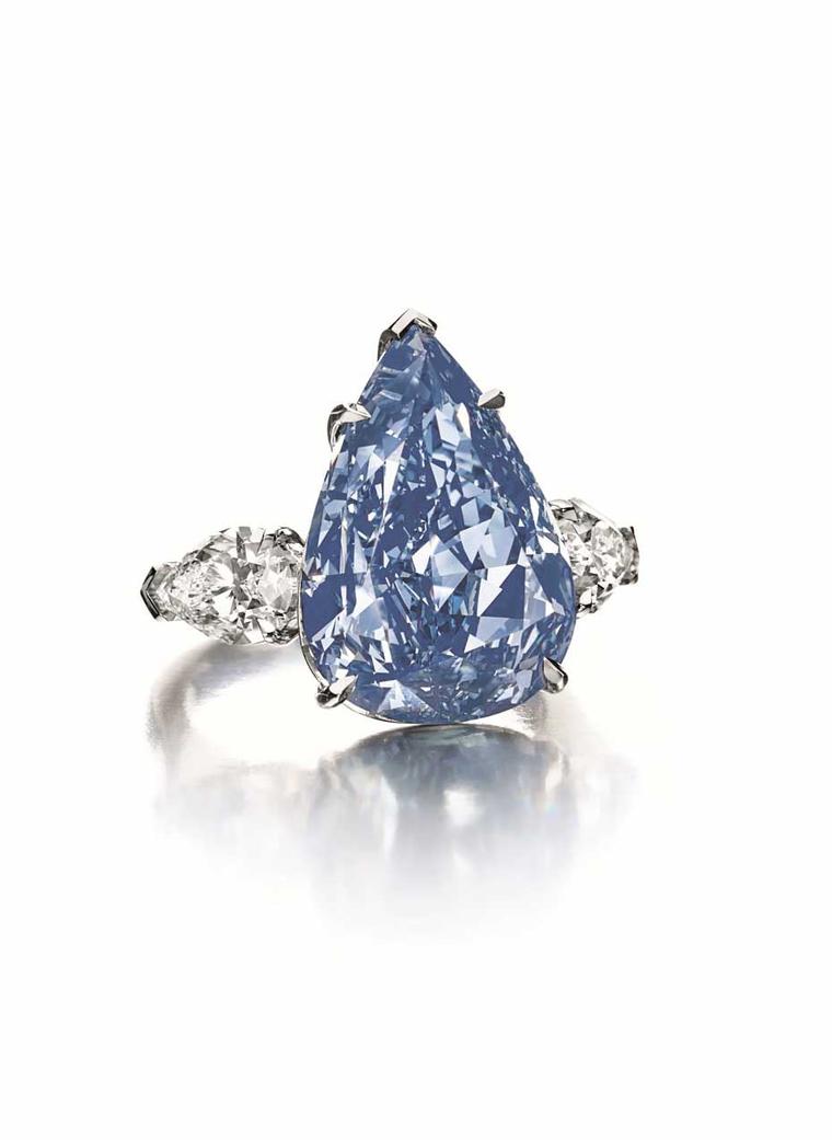 The Winston Blue diamond, which sold for almost $23.8m at Christie’s Geneva last May, was the auction house’s top jewel for 2014.
