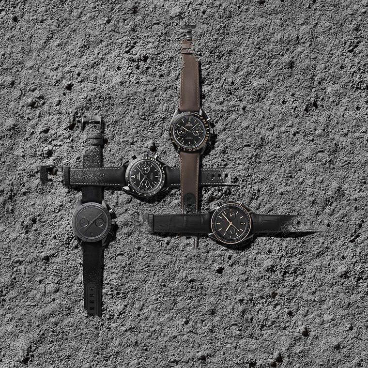 The new Omega Speedmaster Dark Side of the Moon collection is made up of four new ceramic watches that were inspired by the original 2013 Dark Side of the Moon watch. All watches are powered by an Omega Co-Axial calibre 9300 column wheel chronograph movem