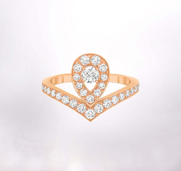 Chaumet jewellery Jospehine Aigrette Tiara ring in rose gold.