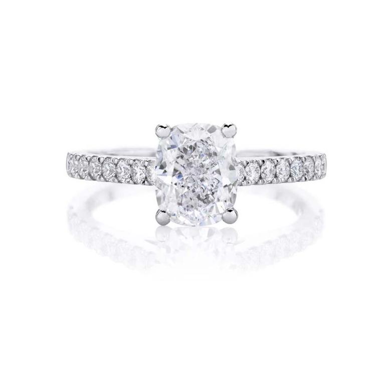 De Beers Classic diamond engagement ring.