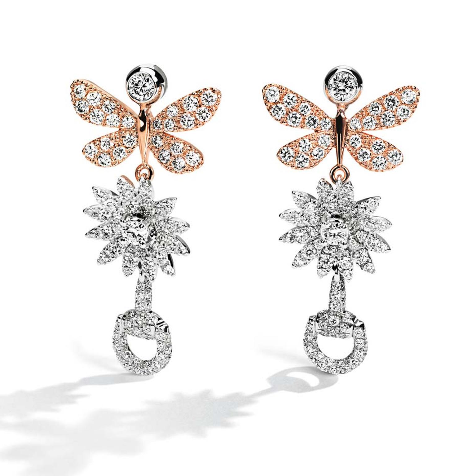 Butterfly jewellery_Basel_Gucci_Rose gold and white gold diamond butterfly drop earrings.jpg