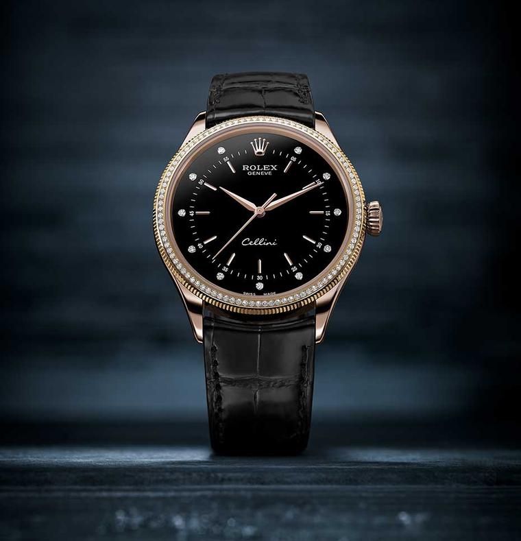 Rolex cellini black dial on sale