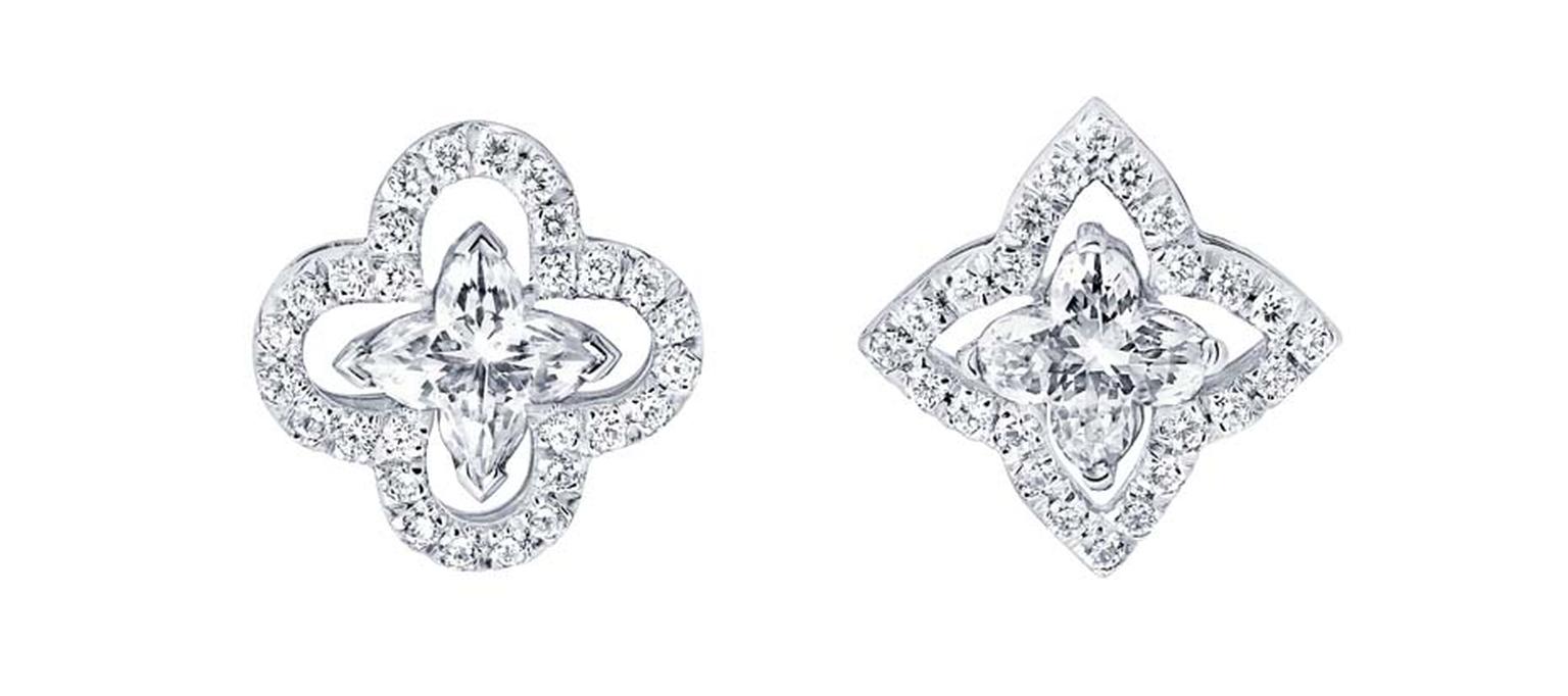 Mismatched Louis Vuitton Monogram Fusion diamond earrings