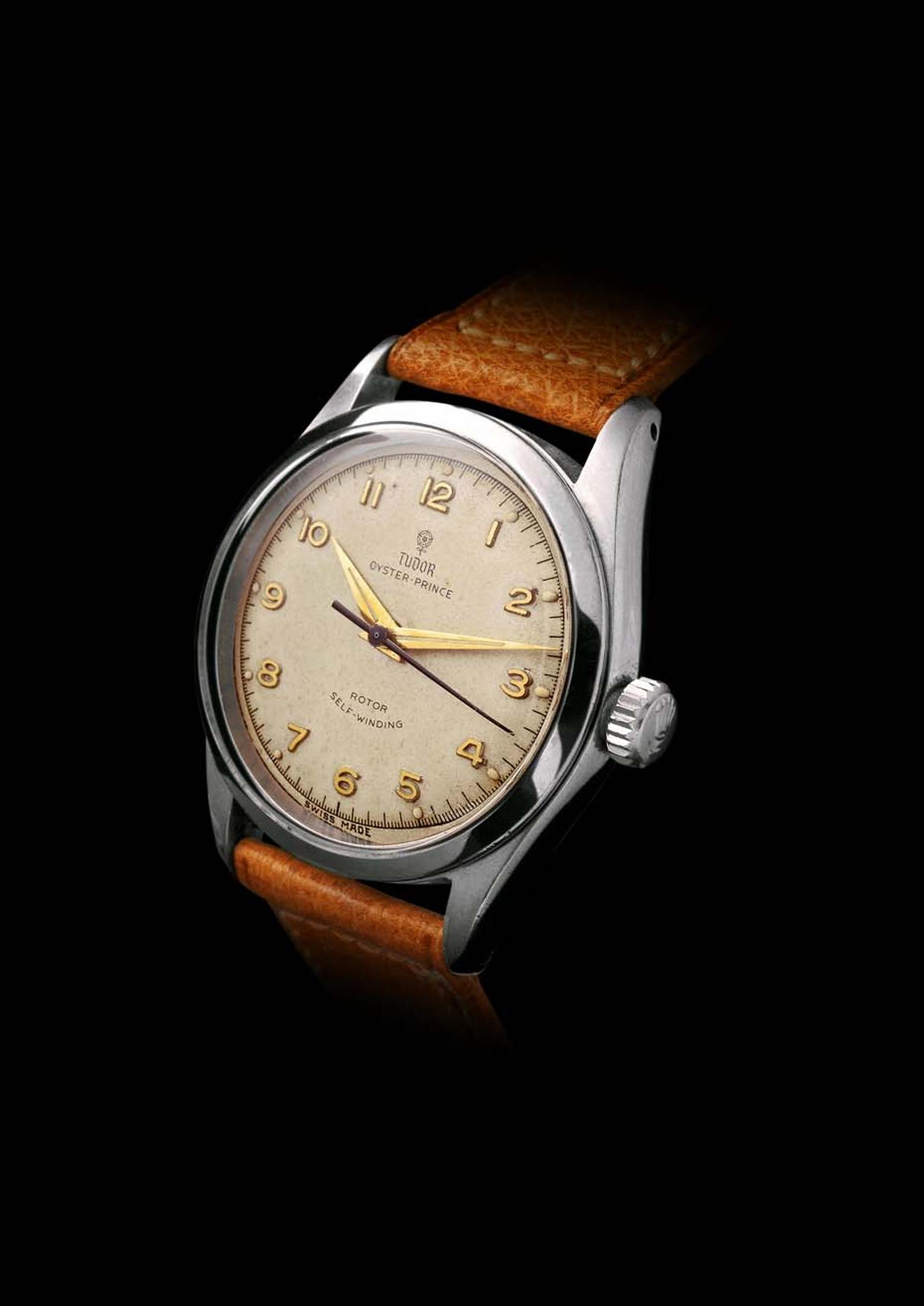 The Tudor Oyster Prince watch of 1952. A similar watch was given to 26 members of the British North Greenland Expedition to brave the extreme conditions of the Arctic.