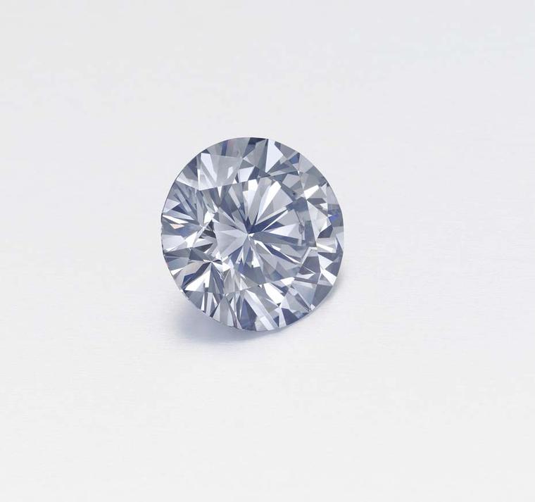 This 5.04ct circular-cut fancy gray-blue diamond achieved $2.29 million at Christie's New York Magnificent Jewels sale.