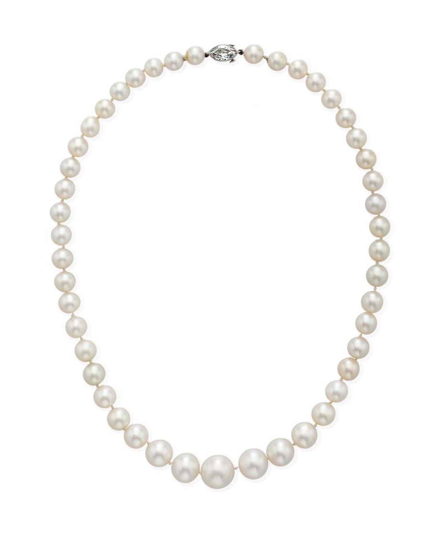 Natural pearls have been attracting a bidding frenzy at auction recently, and this single-strand natural pearl necklace continued the trend by outperforming its pre-sale estimate of $400-600,000 and achieving $1.05 million.