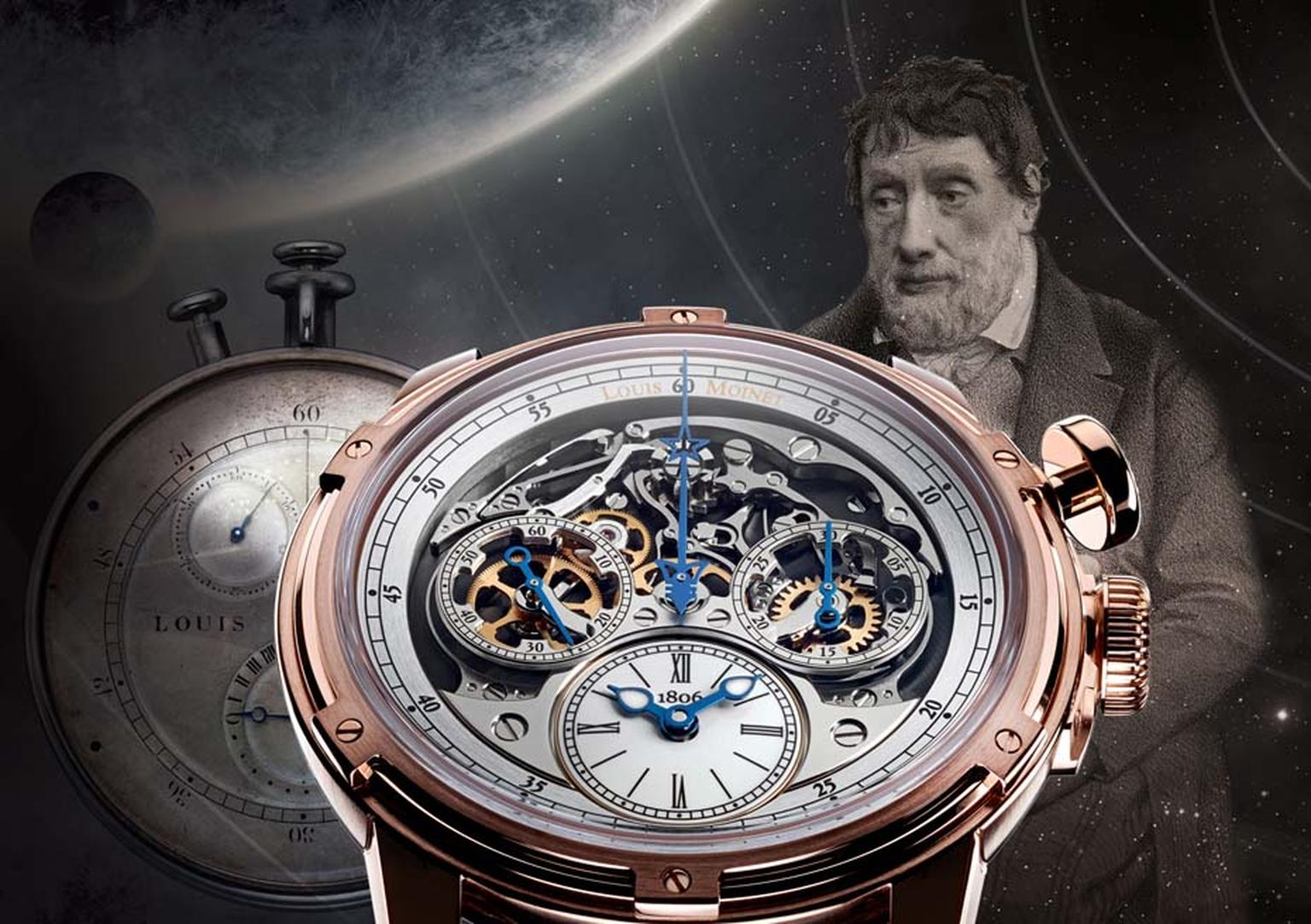 The Louis Moinet Memoris chronograph stands at a crossroads for the brand, celebrating the bi-centenary of the world's first chronograph, invented by Louis Moinet in 1816, and the brand's rebirth a decade ago in the hands of Jean-Marie Schaller.