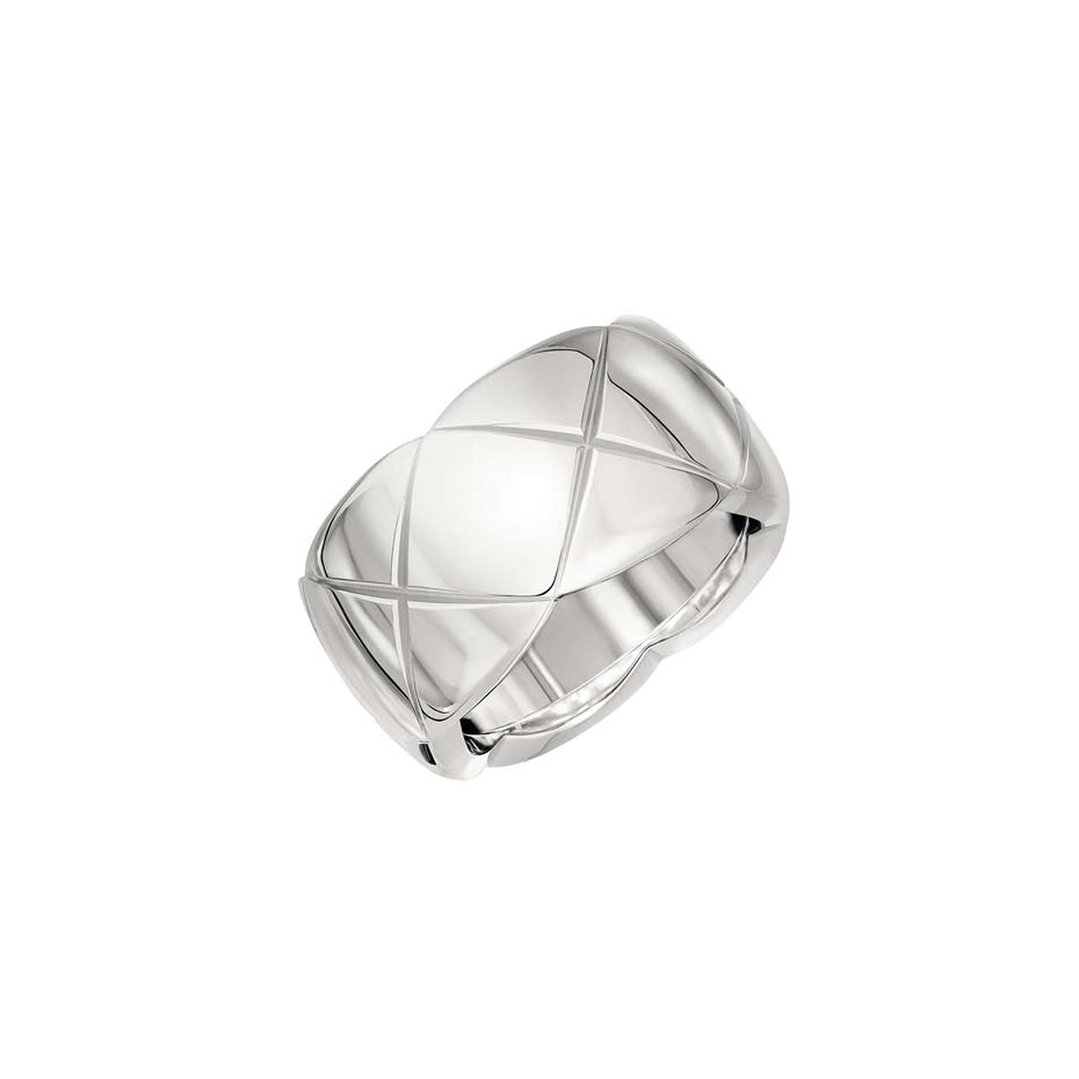 Medium white gold ring from the new Coco Crush collection of Chanel jewellery.