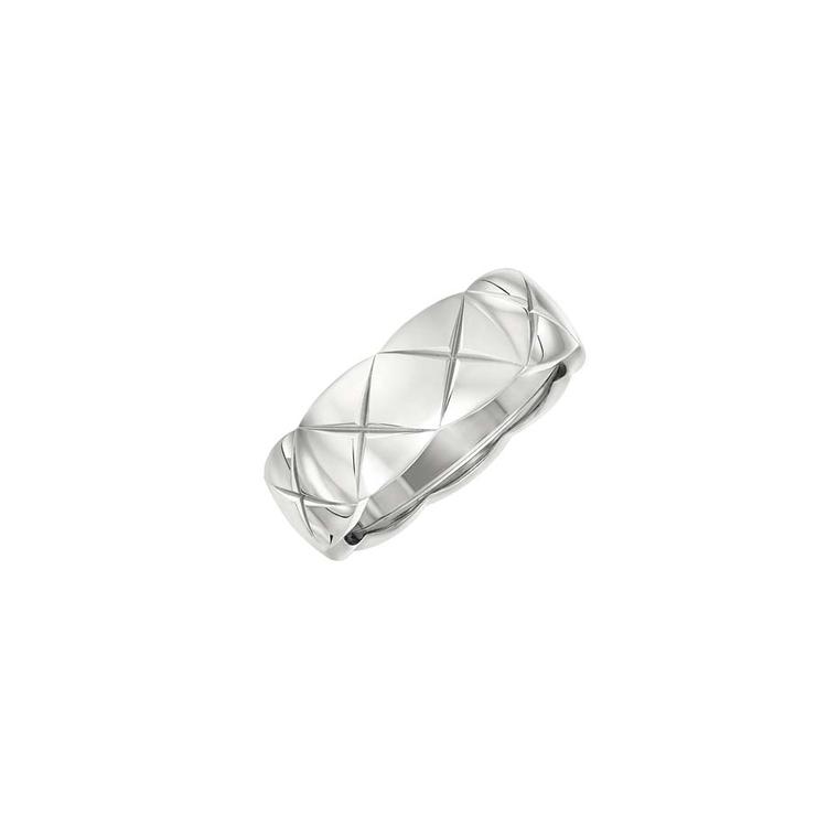 Small white gold ring from Chanel's new Coco Crush collection of fine jewellery.