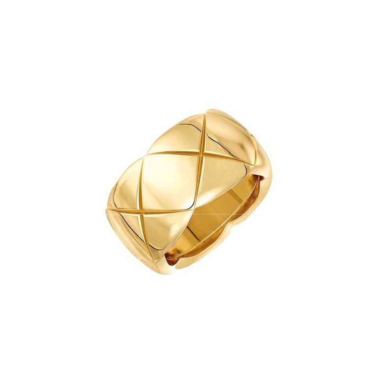 Medium yellow gold Coco Crush ring from Chanel's new fine jewellery collection, available for a limited time only at Net-a-Porter.