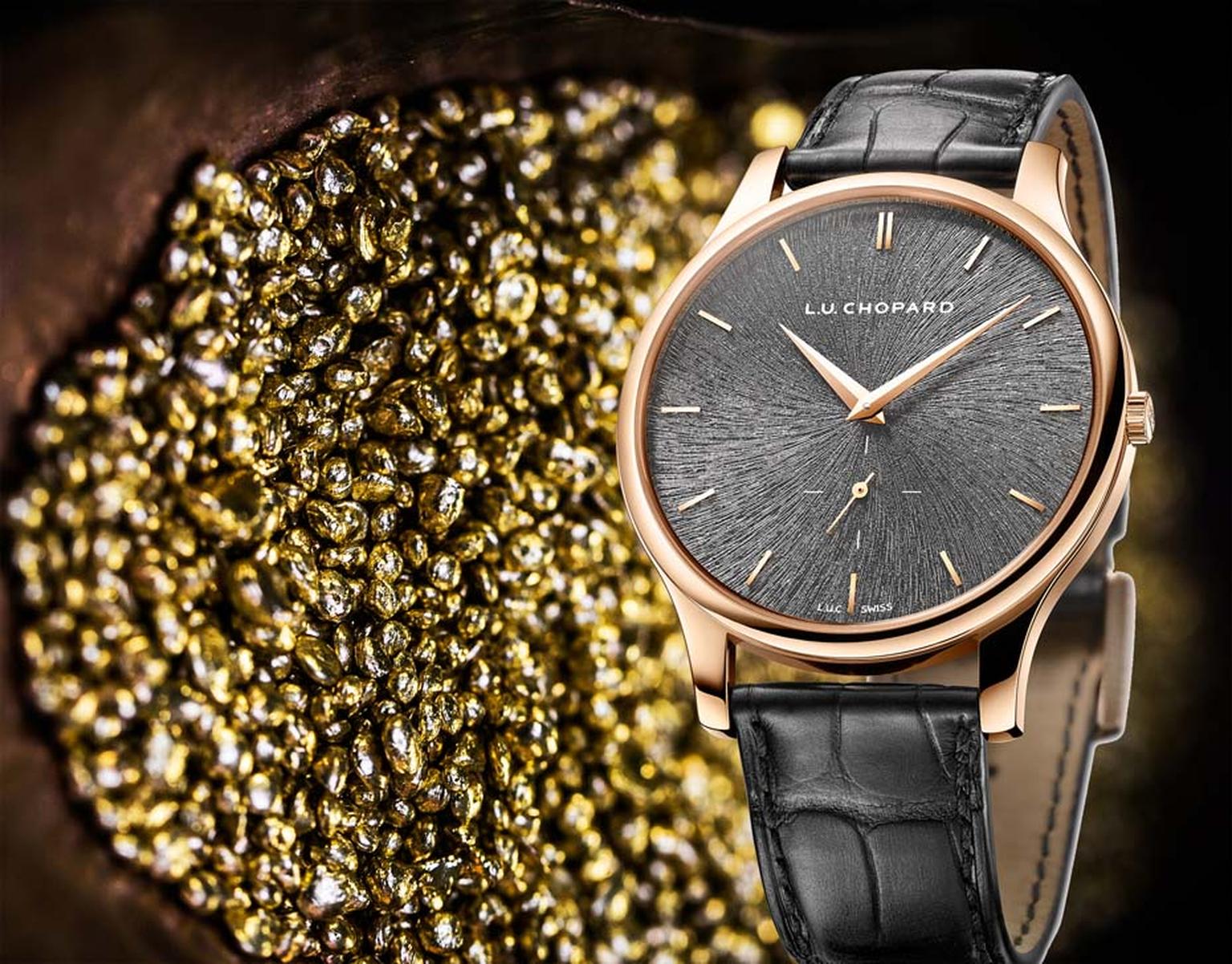 Chopard L.U.C XPS Fairmined gold watch is a limited edition of 250 pieces and is available exclusively in Chopard boutiques.