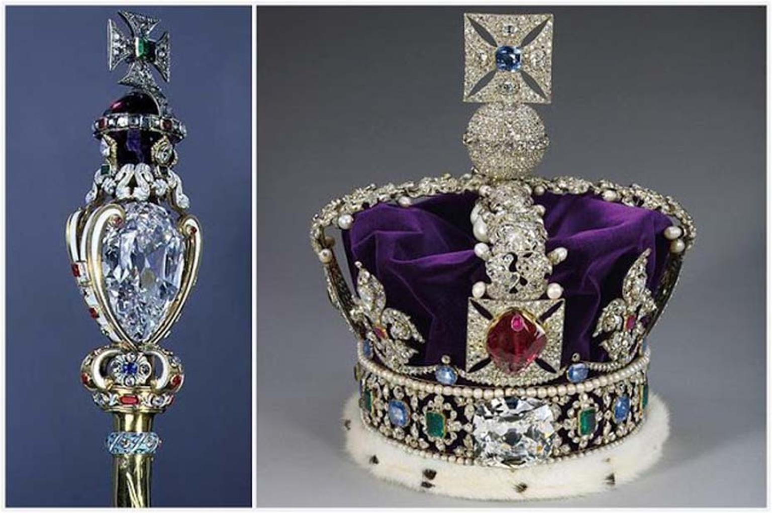 After Joseph Asscher cut the enormous 3,106ct Cullinan diamond in 1902, the two biggest diamonds, Cullinan I and Cullinan II, were set into the Sovereign’s Sceptre and the Imperial State Crown, both of which are part of the British Crown Jewels.