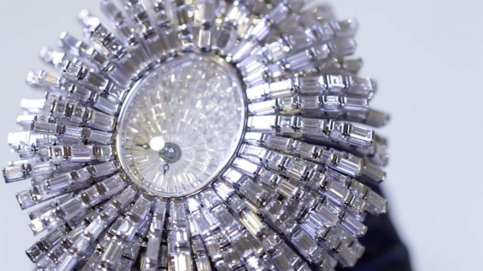 Breguet's egg-shaped B Crazy diamond watch, set with 1,000 mobile baguette-cut gems, is mesmerising.