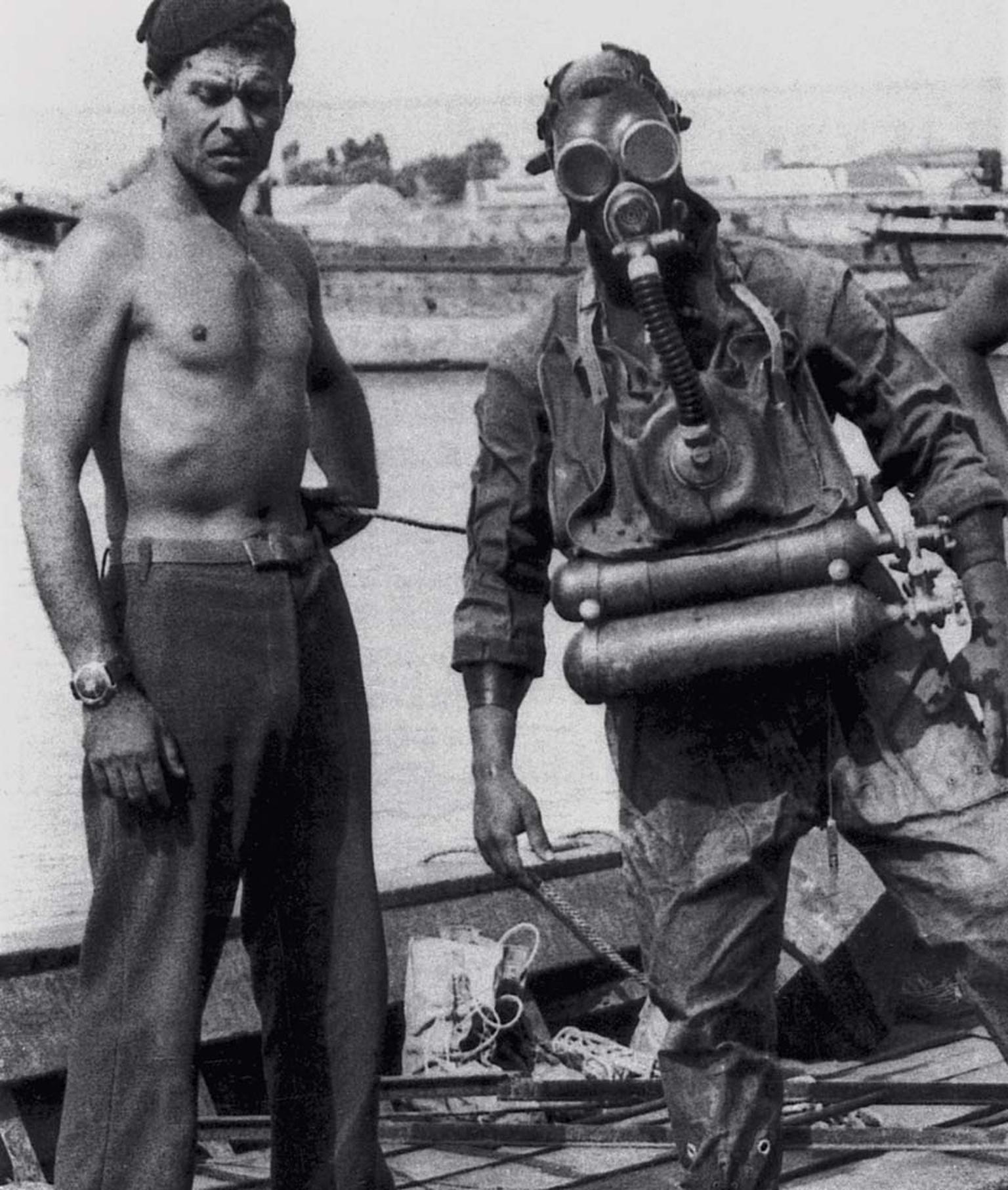 Italian Navy frogmen relied on the precision instruments with superior luminescence supplied to them by Panerai including depth gauges, compasses, underwater torches and watches.