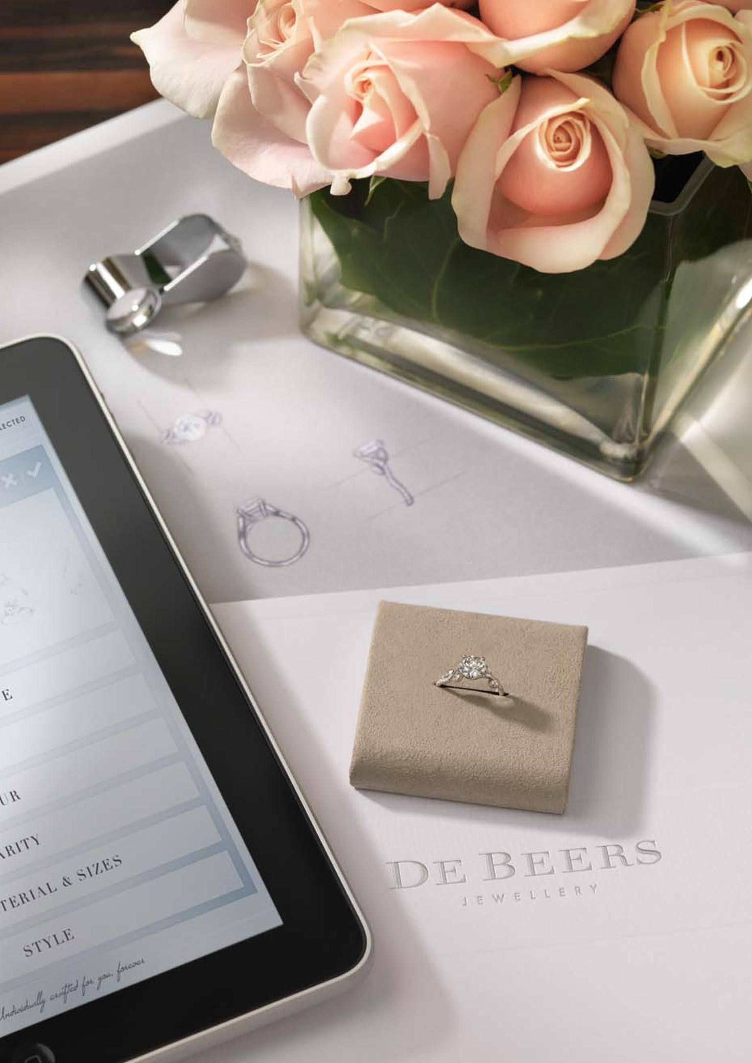 De Beers recently launched an in-store iPad app as part of its "For You, Forever" bespoke engagement ring service, which customers can have fun playing with when they visit a De Beers boutique.