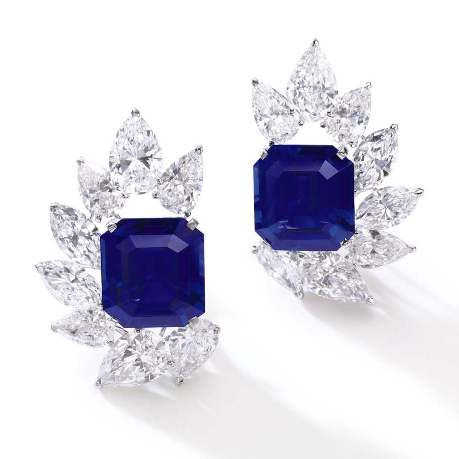 This pair of Burmese sapphire and diamond ear clips sold for $3.42 million at Sotheby’s Geneva Magnificent Jewels and Noble Jewels spring sale, setting a new world record for a pair of Burmese sapphire earrings.