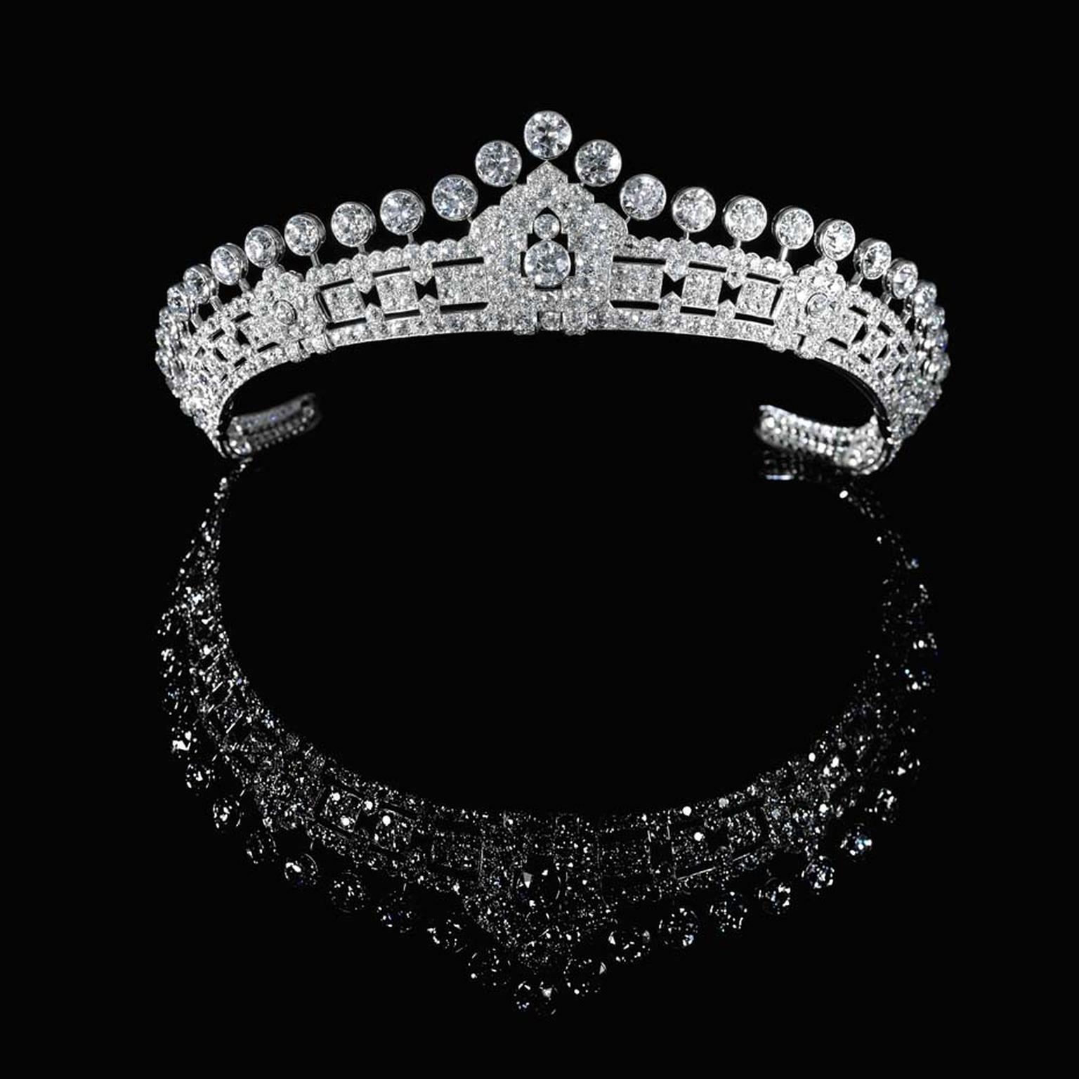 The stunning Cartier tiara from the 1930s was part of the estate of Mary, Duchess of Roxburghe, and sold for $2.59 million at Sotheby’s Geneva on 12 May 2015.