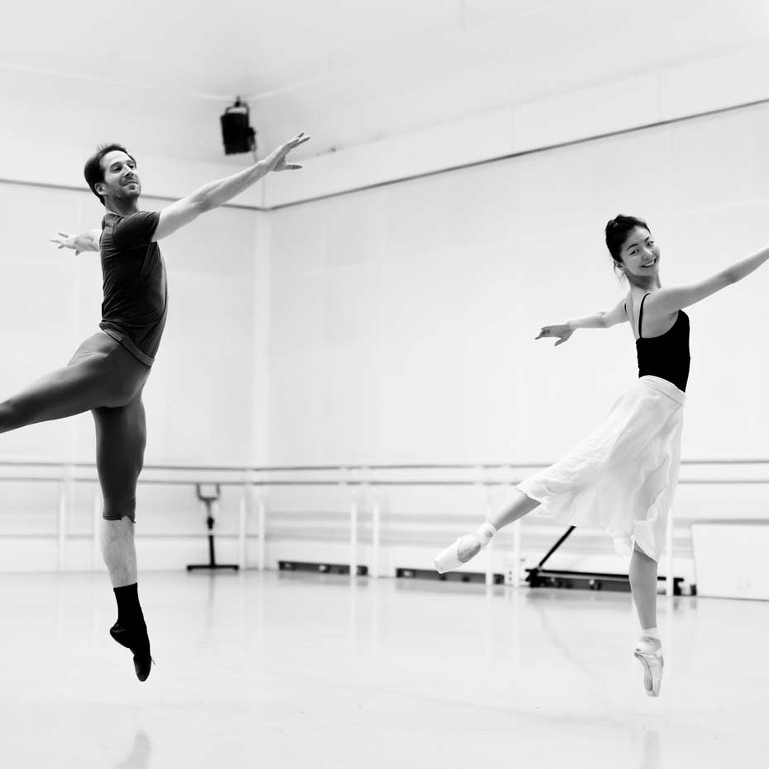 Nehemiah Kish and Yuhui Choe in rehearsal for Alice's Adventures in Wonderland. Image: Charlie Dailey