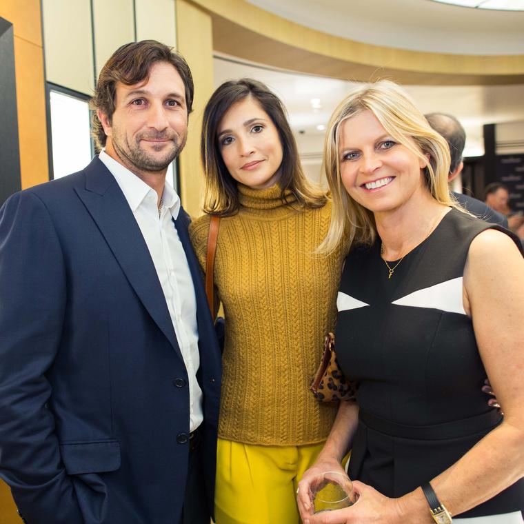 Argentine polo champion Eduardo Novillo Astrada, who features in Jaeger-LeCoultre's new advertising campaign, with his model-turned-photographer wife Astrid Munoz Astrada, and fellow polo player and long-time brand ambassador Clare Mountbatten, Marchiones