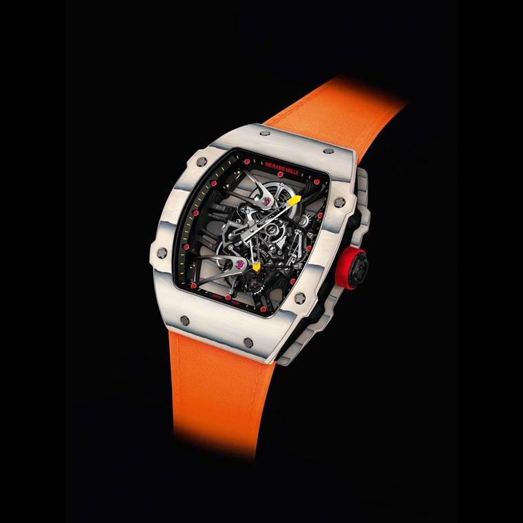 Lovers of luxury watches will doubtless spot Rafael Nadal's new RM 27-02, especially designed by Richard Mille, at the French Open 2015. A manual-winding tourbillon calibre, this watch packs as much high technology into its diminutive case as an F1 car.