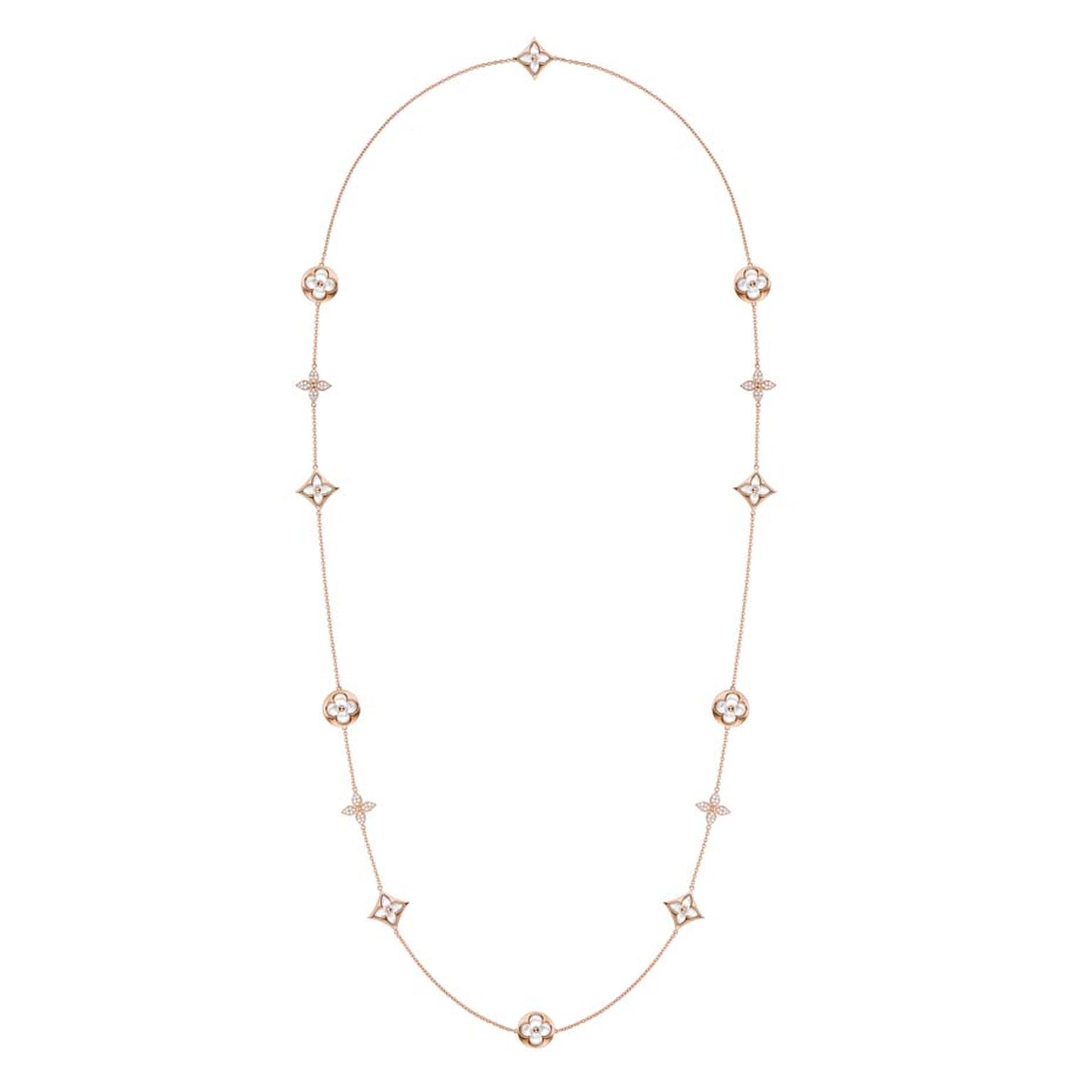 This it the first time Louis Vuitton jewellery has used mother-of-pearl in its Monogram collection, but since Vuitton prides itself on doing things its own way, the mother-of-pearl is facetted into a gently rounded cabochon shape. This adds extra depth an