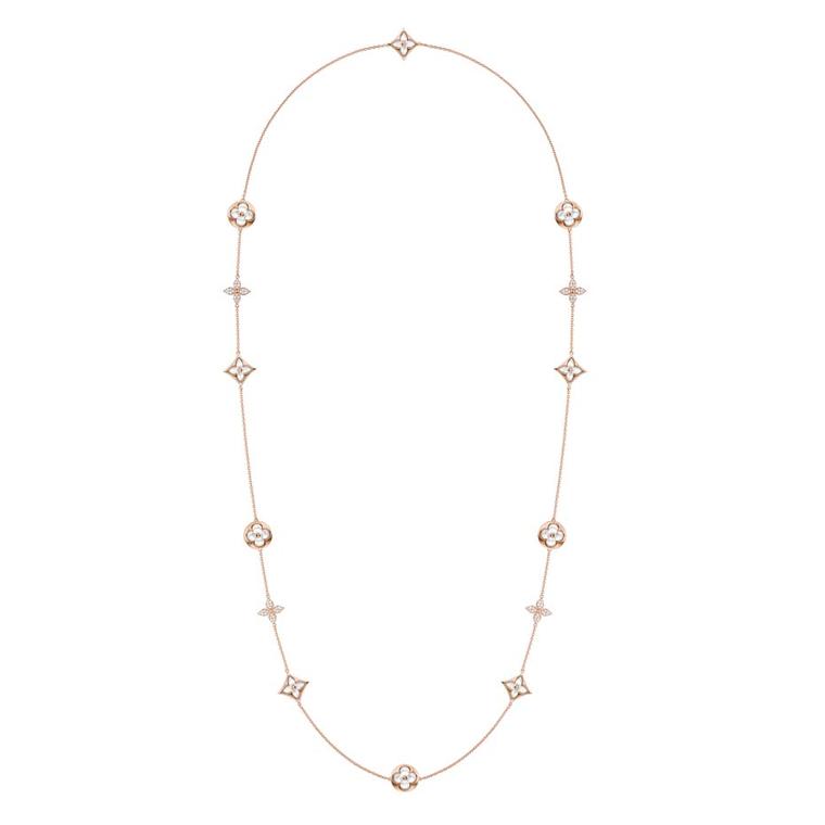 This it the first time Louis Vuitton jewellery has used mother-of-pearl in its Monogram collection, but since Vuitton prides itself on doing things its own way, the mother-of-pearl is facetted into a gently rounded cabochon shape. This adds extra depth an