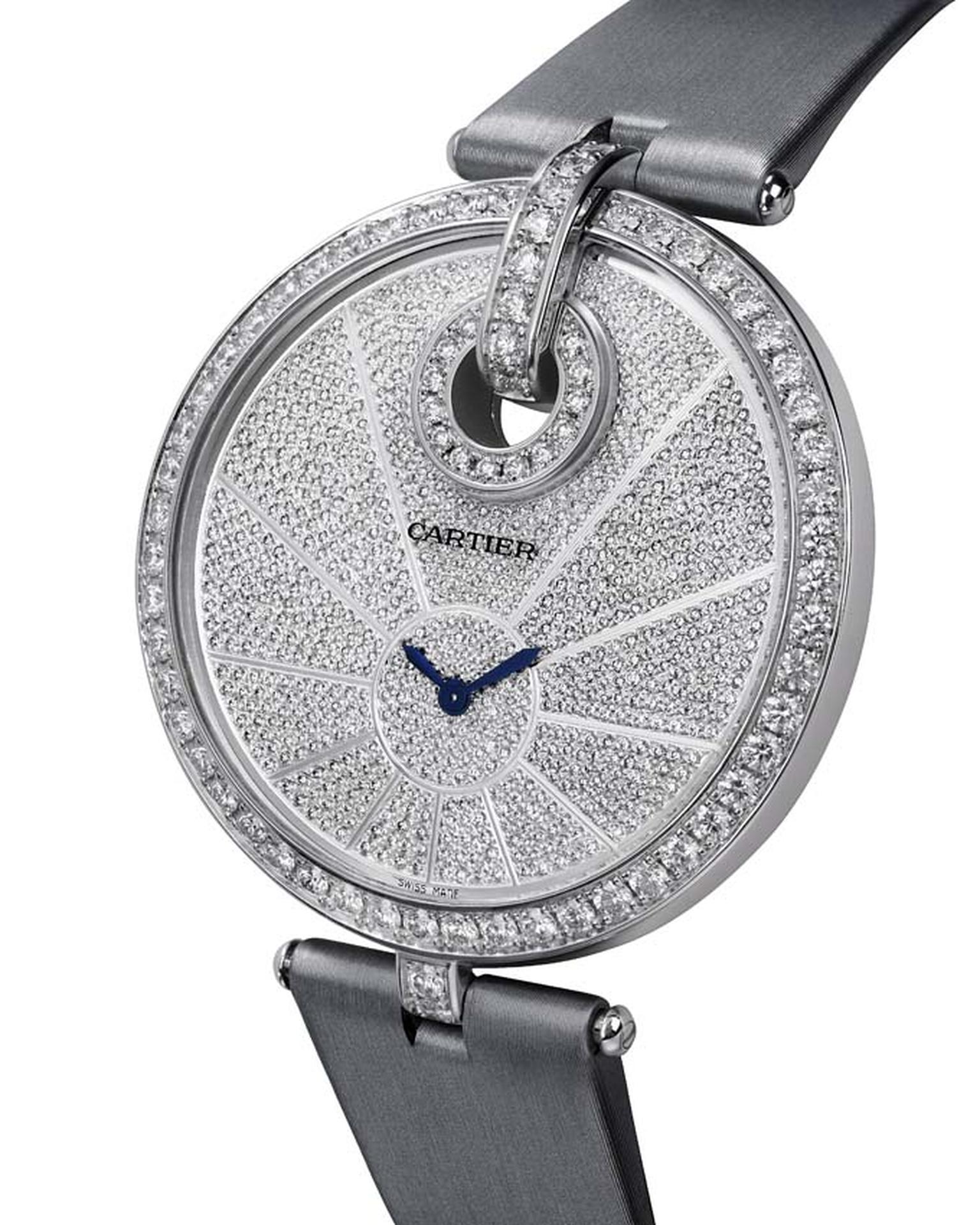 Cartier's Captive watch in white gold with diamonds