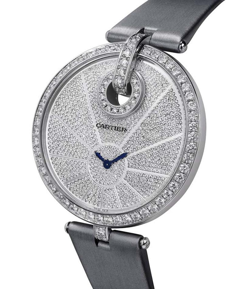 Cartier's Captive watch in white gold with diamonds