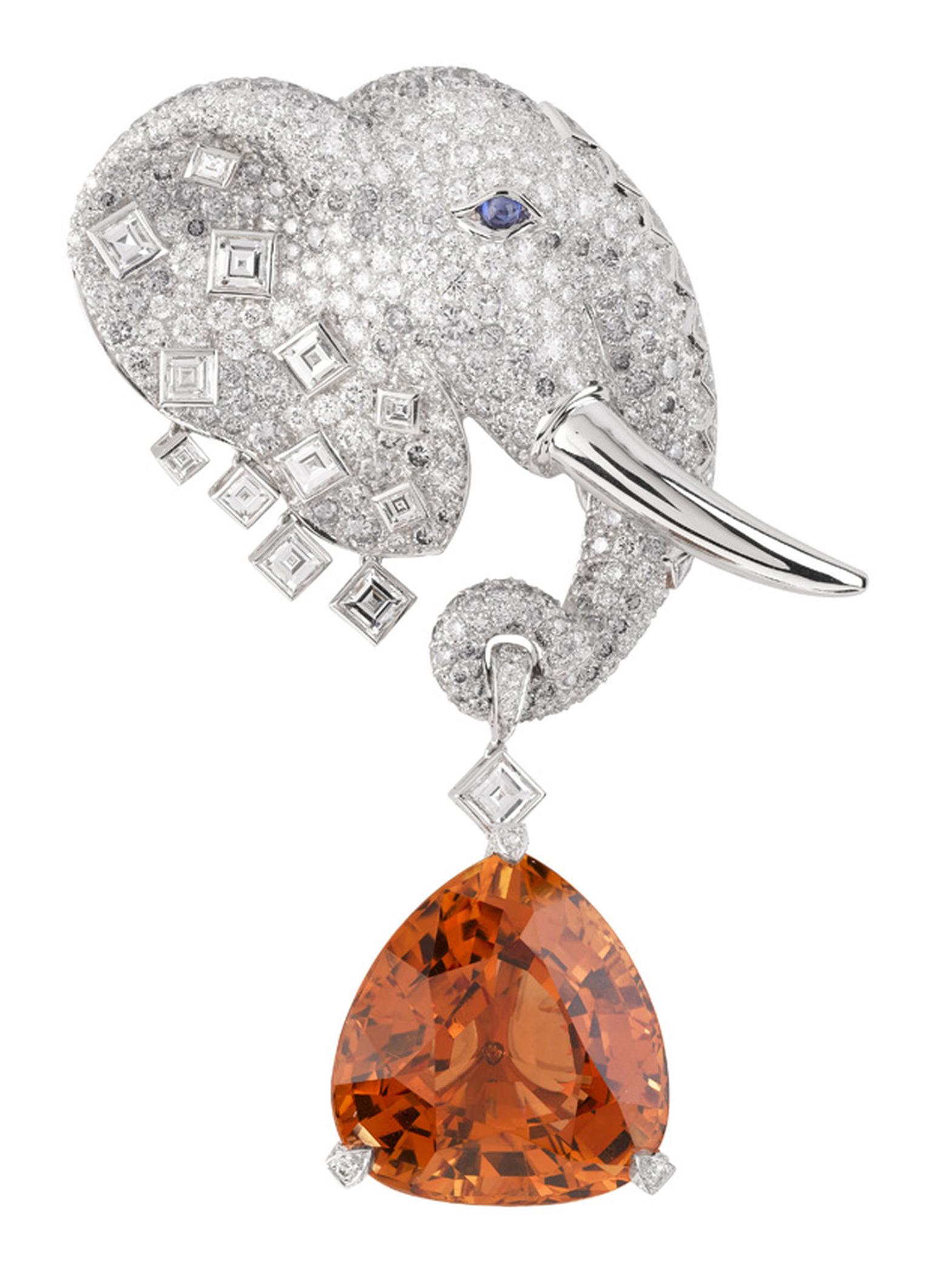 Van Cleef & Arpels Les Voyages Extraordinaires Maximus clip with Imperial Topaz