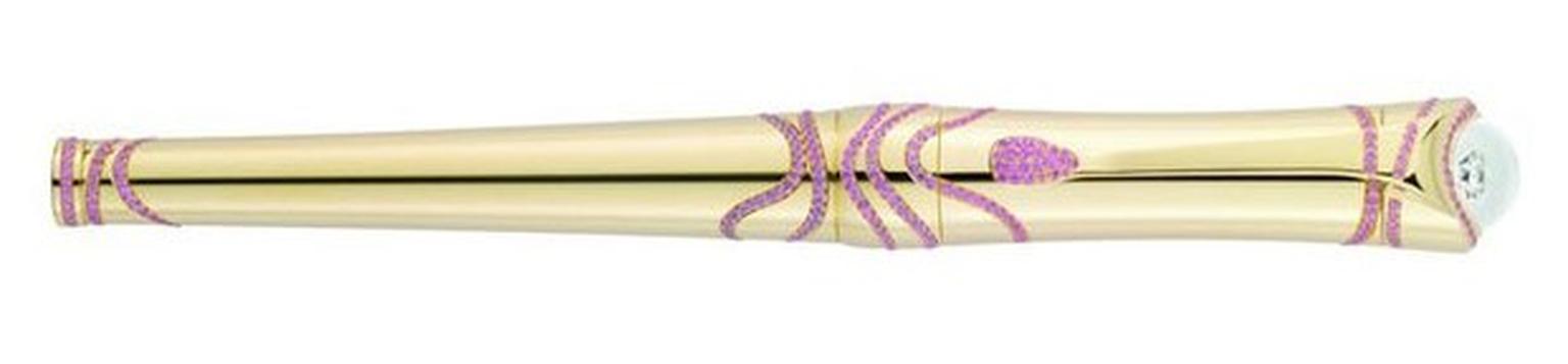 Montblanc Etoile pen in yellow gold with pink diamonds