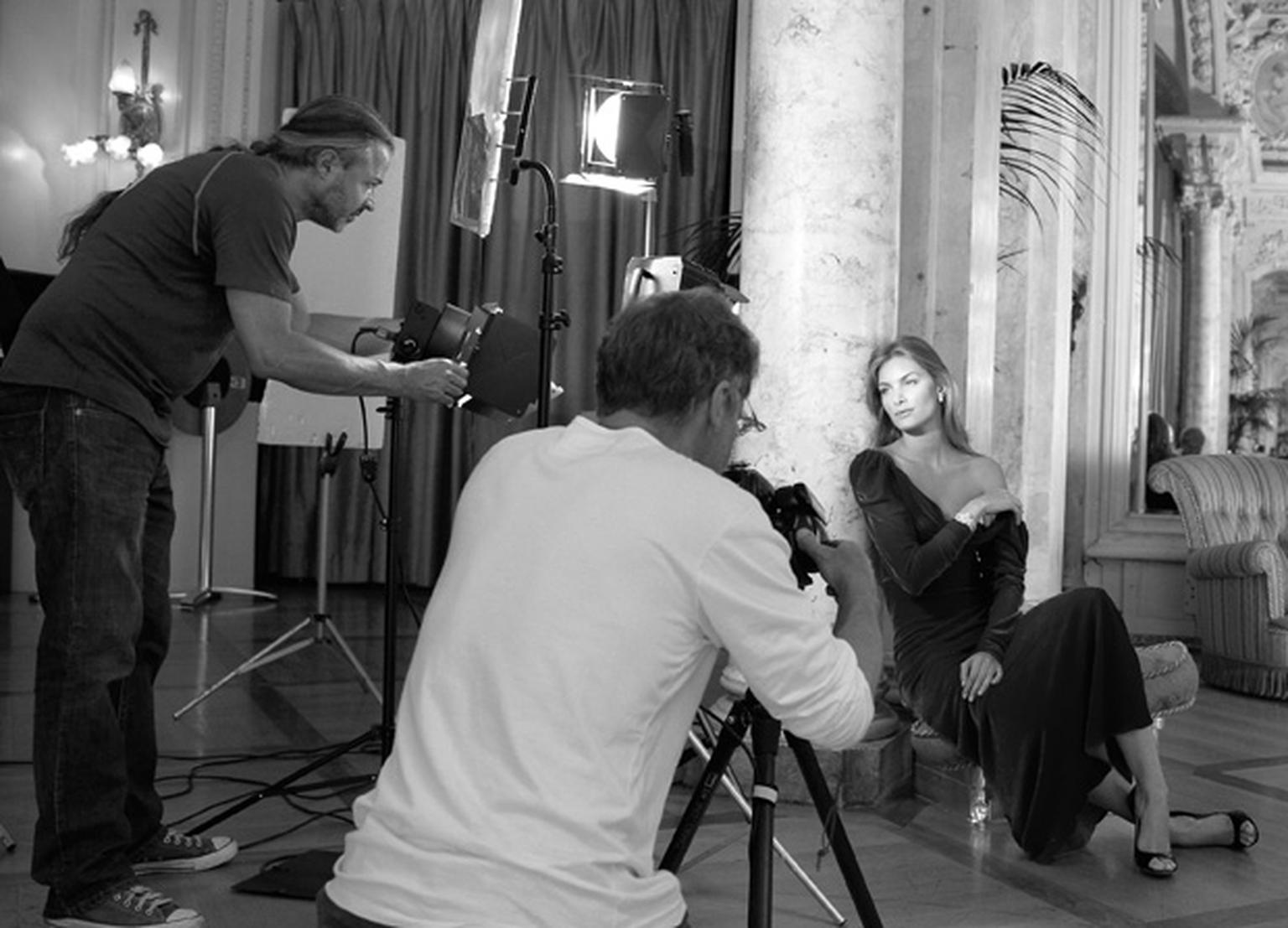 Photographer Christian Coigny and his  team working hard at a natural, spontaneous look