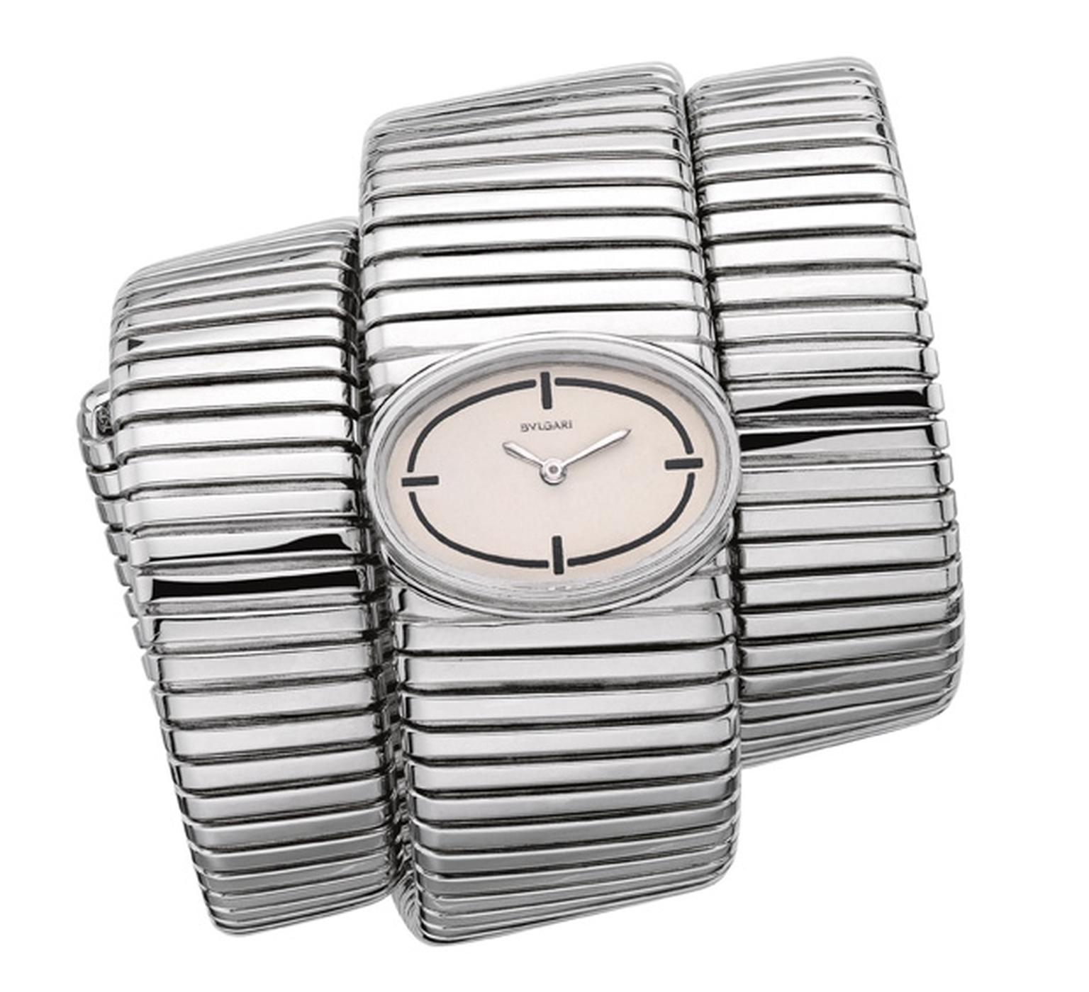 Bulgari white gold Tubogas watch 1965